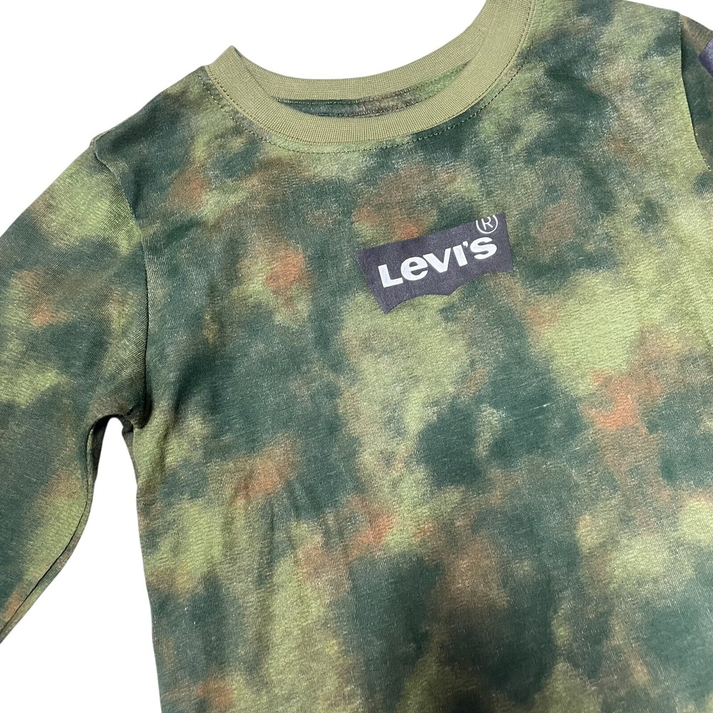 Levi's Boys Long Sleeve Camouflage Print T-Shirt Top - Picture 3 of 7